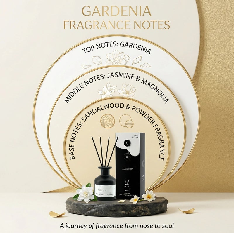 Reed Diffuser 100mL - Jasmine & Gardenia Fragrance - Image 3